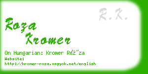 roza kromer business card